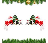 Générique Decorazione per porta appesa | Pannello a parete Babbo Natale Alce | 2 pezzi di decorazione per porta d'angolo in legno per Natale, per casa, portico, camera da, festa, esterno