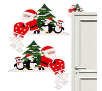 Générique Decorazione per telaio della porta | Pannello a parete Babbo Natale Allan,2 pezzi Decorazione in legno di Natale per cornice di porta, per casa, feste, bagno, esterno, ingresso matrimonio