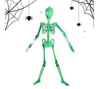 Générique Decorazione Scheletro Halloween Teschio E Ossa Realistiche 1,5 M | Scheletro Piatto Da Appendere Per Porta Per Giardino Parete Cortile Casa Infestata Esterno Cimitero Albero