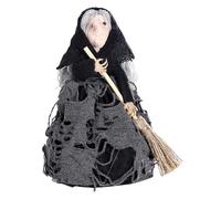 Générique Decorazione spaventosa Mago - Bambola Halloween, Scopa Horror | Bambola appesa spaventosa, accessorio terrificante, ideale per casa infestata, atmosfera, dettaglio oscuro impertinente