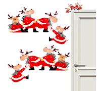 Générique Decorazione Superiore della Porta - Pannello e Renna in Legno da 22,1 cm | Silhouette del Padre 2 Pezzi per Parete, Portico e Camera da, Decorazione per Feste Festive per Luogo di