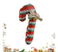 Générique Decorazioni A Bastone - 13,5 × 7 × 3 Cm in Tessuto Rosso E Bianco, Canne A Forma di Ciuccio Rosso E Bianco, Accento di Campana Vacanza | Decorazione Appesa Dou