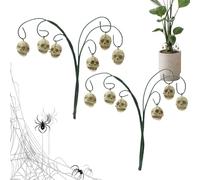 Générique Decorazioni del cranio | 12 pezzi Halloween Skeleton Head Figurine Bonsai decoro, Forniture per feste decorazioni per la casa spaventose per la biblioteca del salone desktop