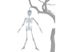 Générique Decorazioni di scheletro per Halloween - Modello di osso al buio 1,5 m,Decorazioni per scheletro pieno appesanti,per feste cortili da giardino muri casa infestata Cimitero