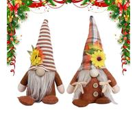 Générique Decorazioni per gnomi autunnali | 2 pezzi Decorazioni per feste autunnali senza volto, GNOME per il giorno del Ringraziamento ornamenti da tavolo,per interni caminetto piano scrivania
