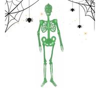 Générique Decorazioni per scheletro per Halloween - Modello di osso al buio 1,5 m, decorazioni per scheletro completo appese, per feste, cortili, giardini, muri, casa infestata, cimitero