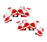 Générique Decors de porte,Ornamento di Babbo Natale Alce - 2 pezzi di decorazione per porte d'angolo in legno per Natale, per la casa, le feste, il bagno, l'esterno, l'ingresso di nozze, le vacanze