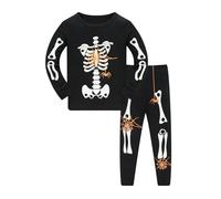 Générique Deguisement Halloween Bambino Pigiama Scheletro Costume Bambino Halloween per Abbigliamento Notte Confortevole