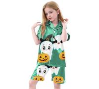 Générique Deguisement Halloween Bambino Pigiama Seta Imitazione Costume Bambino Halloween per Indumenti Notte Morbidi 3-13 Anni