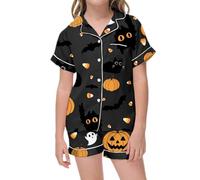 Générique Deguisement Halloween Ragazza Pigiama Manica Lunga Seta Imitazione Costume Bambino Halloween Per Notte Confortevole 2-13 Anni