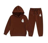 Générique Deguisement Halloween Ragazza Set Felpa Cappuccio Jogging Costume Bambino Halloween per Casual Confortevole 2-13 Anni