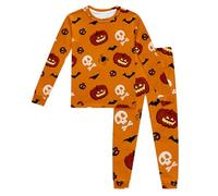 Générique Deguisement Halloween Ragazzo Pigiama Manica Lunga Stampato Zucca Costume Bambino Halloween Per Notte Confortevole 2-8 Anni