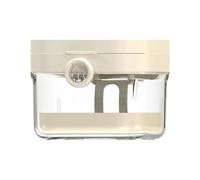 Générique Dentatura Soaking Container, Dentatura Bath Box with Built-in Mirror, Protective Cover Cleaning Tool Set, Portable Teeth Cleaner Case for Tees Girl, Teen Boy, Child, Elderly, Night, bianco