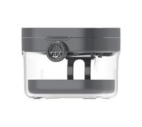 Générique Dentatura Soaking Container, Dentatura Bath Containers with Mirror, Teeth Protection Cover, Cleaning Tool Set, Sturdy and Portatable, Ideal for Teen, Elderly, Travel, Night Guard, grigio, Se