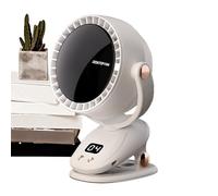 Générique Desk Fan - Portatile Handheld Fan | Handheld Fan With Digital Display | Wireless Silent Cooling Device | Portatile Fan For Desktop Camping Travel Home Kitchen Foldable & Ricaricabile