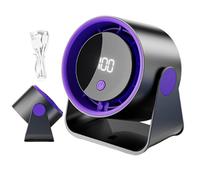 Générique Desk Fan - Powerful Tavolo Ventilatore Silent With LED Display, Quiet Table Air Circulator, Compact Air Blower Cooler | For RV Camping Dorm Car Bedroom Travel Outdoor Personal Cooling