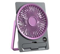 Générique Desk Fan, USB Charging Fan for Desk, Slim Card Design Six-Speed Cooling Appliance with LCD Display for Bedroom, Dorm, Study Room, Beach, Camping, 5,71 x 1,57 x 7,09 pollici