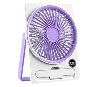 Générique Desk Fan, USB Charging Fan for Desk, Slim Card Design Six-Speed Cooling Appliance with LCD Display for Bedroom, Dorm, Study Room, Beach, Camping, 5,71 x 1,57 x 7,09 pollici