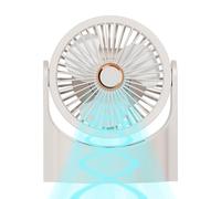 Générique Desktop Fan With Light | USB Desk Fan Adjustable - Components & Accessories, Quiet Lighting Table Cooling Whole Room With Hangable Design For Women, Men