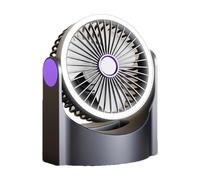 Générique Desktop Fan With Light | USB Desk Fan Adjustable - Components & Accessories, Quiet Lighting Table Cooling Whole Room With Hangable Design For Women, Men