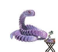 Générique Desktop Pet Articolated Snake Collectibles, Creative 3D Animal Snake Model, Sturdy Printed Ornament for Girls, Kids and Adults, Perfect Desktop Decoration