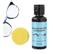 Générique Detergente a strisce occhiali - 30 ml detergente per orologio con spugna - Riparazione a graffi occhiali,per schermo smartphone, orologio da fotocamera, parabrezza quotidiano da viaggio