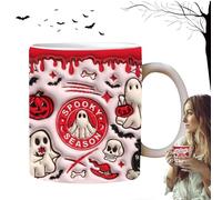 Générique Di Caffè In Ceramica Di Halloween - 3,74 X 3,15 Pollici Di Fantasma Spaventosa, Bere Per Il Succo Di Whisky, Vino, Acqua, Zuppa, Birra | Tazze Fantasma Amus