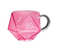 Générique di D20 Dice - da caffè poligono divertente | Bicchiere creativo e trasparente per tè, latte, acqua per casa, ufficio, compleanno e relax