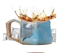 Générique di - in ceramica fatta a mano 250 ml, elegante caffè irregolare bevanda dinamica resistente al calore per l'uso quotidiano, design elegante | Tè esteti