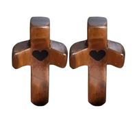 Générique di legno intagliato - di legno portatile per amore - in Love Hearts, regalo per gli amici e la famiglia che si aggrappano e pregano