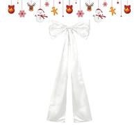 Générique Di Natale,114 X 46 Cm Grande Festivo | Ornamenti a Fiocco per la sommità dell'albero di Natale, per l'ingresso della finestra e il salotto il portico il giardino la festa