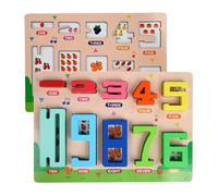 Générique di numeri, di numeri matematici, 1-10 numeri Blocco impilabile in legno, attività di apprendimento per 3 anni e oltre, giocattolo interattivo per prescolare