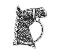 Générique Di per Rosso Spille Spilla in Gioielli di abbigliamento per gli Uomini Distintivo di Testa di Cavallo Pin Cappotto Corpetto E Spille Uomo Per Spilla (argento, 8x6x2cm)