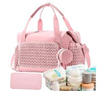 Générique Diaper Bag, Large-Capacity Tote with Pacifier Case, Multi-Functional Baby Travel Organizer, 11,81 pollici Reusable Storage for Essentials at Home and on-The-Go, rosa, Se référer au