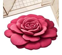 Générique Diatomite Bath Mat, Assorbente Stone Matt, 40 x 40 cm, 15,75 x 15,75 cm, Fast Drying Non-Slip Design, 3D Flower Pattern for Bathtub, Bathroom Floor Use Diatomaceous Earth