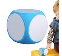 Générique Dice Schiuma A Secco Chiaro - Grande in per Vergine Grande, Blocco Di Cancellazione Secco, Numeri Lettere Disegno, Cubo Lavagna Bianca Sala, Gioco, Bambino