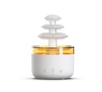 Générique Diffusore di Oli Essenziali LED, Umidificatore Ultrasonico USB, Cilindrico 18cm, Aromaterapia Ufficio e Casa, 120ml, Luci Multicolore, Spegnimento Automatico