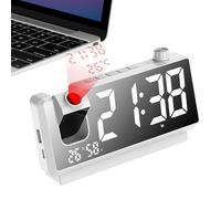 Générique Digital Clock Projector - Smart Electronic Alarm Clock with Temperature Sensor,180 gradi Rotatable Digital Clocks Projector, Modern Desk Decor for Bedroom