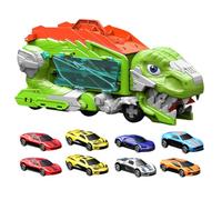 Générique Dinosauri Truck Carrier | Gioco Di Corse Pieghevole,Trasportatore Portatile con Otto Auto 3 Anni e Più Viaggi Casa Compleanno Natale