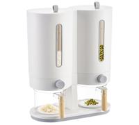 Générique Distributore di Riso, Contenitore di Conservazione per Alimenti Secchi, Distributore di Riso A Doppio Secchio Per Banco, Cereali, Soia, Fagiolini Verdi, Farina Di Mais, Fiocchi