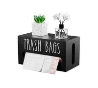 Générique Distributore di sacchetti della spazzatura - Cassa in legno | Dispenser di sacchetti per cucina | per la casa l'appartamento l'ufficio la lavanderia il bagno e i servizi igienici