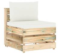 Générique Divano Centrale Legno Pino Impregnato Verde | Design Rustico Pallet Resistente alle Intemperie, Bassa Manutenzione, Modulare per Salone da Giardino
