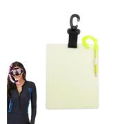 Générique Dive Slate - 18,5 x 15 x 0,3 cm Underwater Writing Board | ABS Glow in Dark Scua Notebook Pencil Clip Snorkeling Diving Comunication Tool Waterproof Dive Gear 1/2 Pack