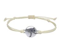 Générique Diversi anelli regolabili in argento Braccialetti da calcio Filo cerato impermeabile intrecciato - Baseball Calcio Braccialetti da basket- 4 frasi naturali mamma gioielli, Taglia unica