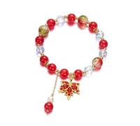 Générique Diversi rosa innamorati nonna messaggi anelli donne acero giada dainty perline bracciali gioielli oro per donne lei madre madre perle di San Valentino bracciale gioielli, Taglia unica