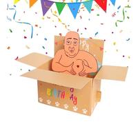 Générique Divertente compleanno Card, 3D Celebration Card, 4,17 x 3,54 in Creative Note, Greeting Message for Friends, Colleagues, or Anyone Celebrating at Home, During Travel, or in a Dormitory