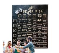 Générique Divertenti a dado, set di per bar da bere, gioco a bere sfide per adulti | divertente vassoio di gioco di con 2 per adulti, fidanzata, fidanzato, amici