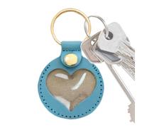 Générique Dog Hair Key Chain, Cute Keepsake Keyring, 3,35 x 1,97 Inches Memorial Heart Pendant, Sentimental Accessory for Backpack Men Purse Charm Bag Women Collection and Pet Remembrance Display, blu
