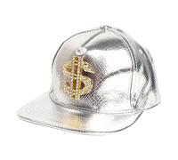 Générique Dollar Sign Baseball Hat - Adjustable Baseball Hat with Dollar Sign,Stage Performance Costume 80s Rapper Fashion Headwear for Running, Street Dancing, Masquerade
