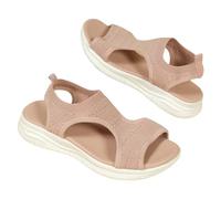 Générique Donna Estate Sandalo Ortopedico Confortevole Scarpa Punta Aperta Sandalo da Spiaggia Leggero Sandali Traspirante Maglia Sandali Piede Ampia Piattaforma, rosa, 42 EU